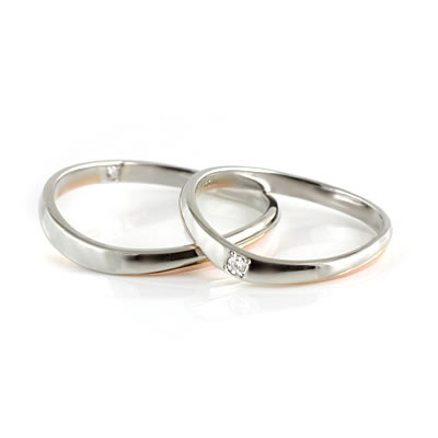 結婚指輪 プラチナBrand Jewelry TwinsCupidプラチナ900ダイヤモンドペアリング パールシャワー