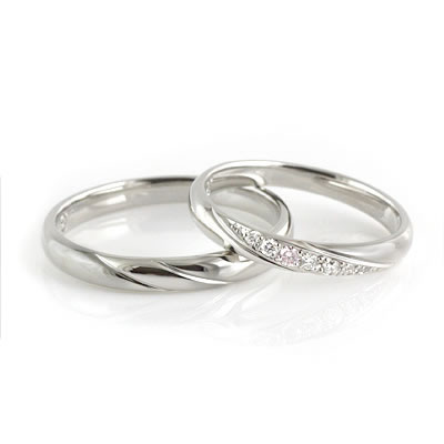 結婚指輪 プラチナBrand Jewelry TwinsCupidプラチナ900ダイヤモンドペアリング ミルキーウェイ