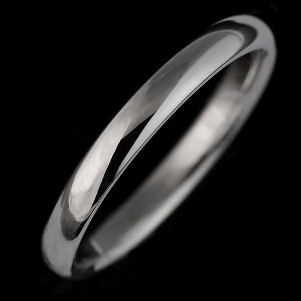 ペアリング ホワイトゴールド シンプル 細身 指輪 ストレート マリッジリング 結婚指輪 カップル 甲丸