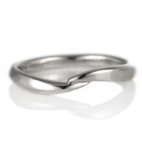 プラチナ V字 リング 結婚指輪 マリッジリング