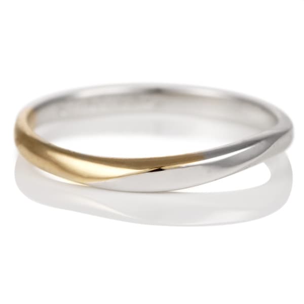 プラチナ ピンクゴールド リング 結婚指輪 マリッジリング