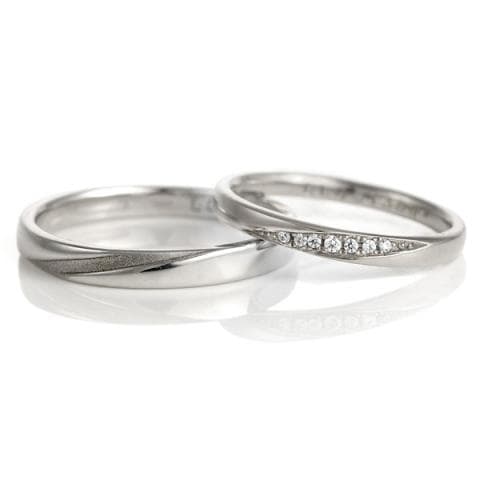 【2本セット】 プラチナ ダイヤモンド リング 結婚指輪 マリッジリング