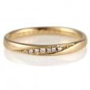 ピンクゴールド ダイヤモンド リング 結婚指輪 マリッジリング