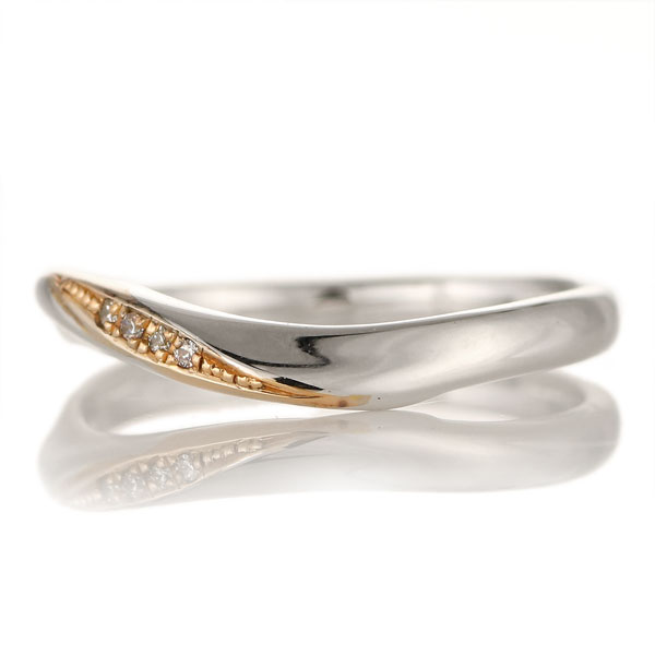 結婚指輪 マリッジリング プラチナ ピンクゴールド ダイヤモンド