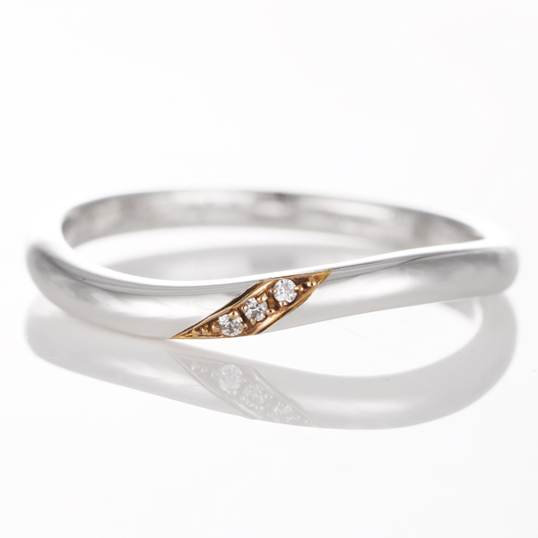 プラチナ K18ピンクゴールド リング 結婚指輪 マリッジリング ペア 