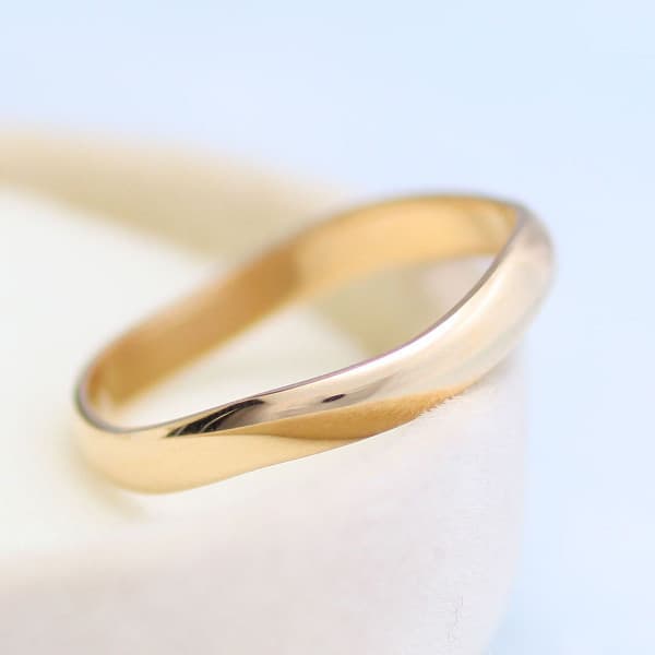 2本セット】ピンクゴールド V字 マリッジリング 結婚指輪 | J105