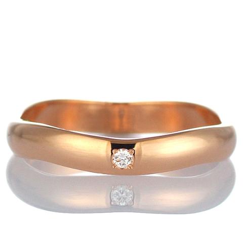 結婚指輪 マリッジリング 結婚指輪 ペアリング ピンクゴールド ダイヤモンド 18金 ゴールド スイートマリッジ