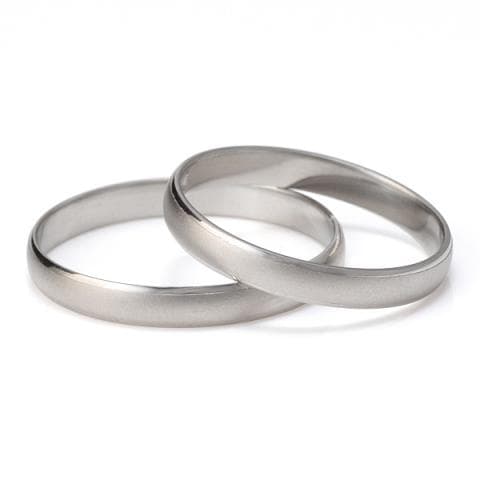 【2本セット】プラチナ つや消し シンプルマリッジリング 結婚指輪