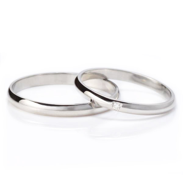 【2本セット】結婚指輪 マリッジリング プラチナ ダイヤモンド