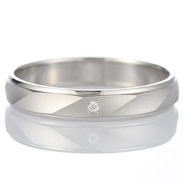 ダイヤモンド プラチナ つや消し マリッジリング 結婚指輪 スイートマリッジ