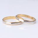 【2本セット】プラチナ イエローゴールド マリッジリング 結婚指輪 スイートマリッジ