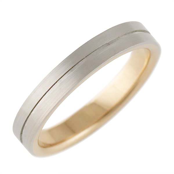 つや消し 結婚指輪 マリッジリング ペアリング K18ホワイトゴールド ピンクゴールド Romantic Blue