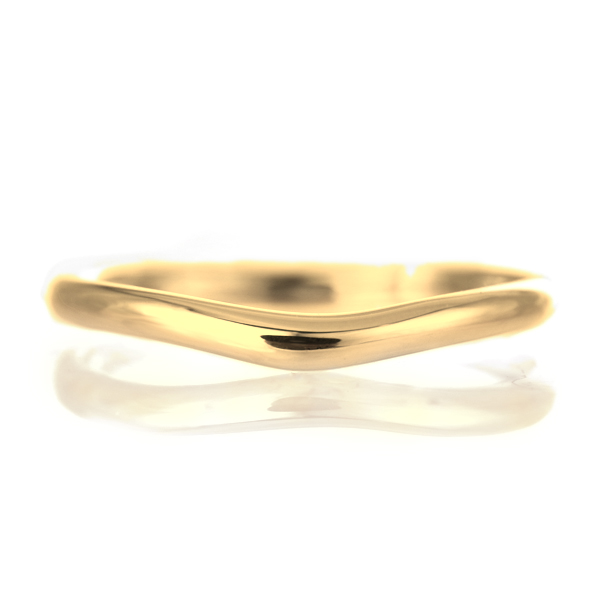 結婚指輪 マリッジリング 18金 ゴールド 甲丸 V字 レディース メンズ