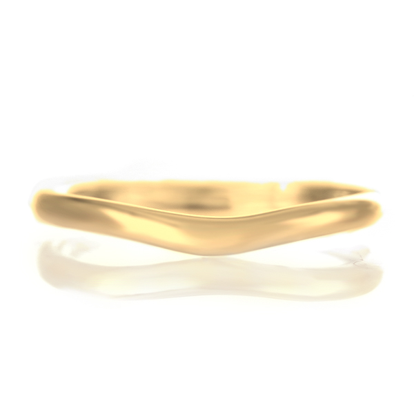 結婚指輪 マリッジリング 18金 ゴールド つや消し マット 甲丸 V字 レディース メンズ