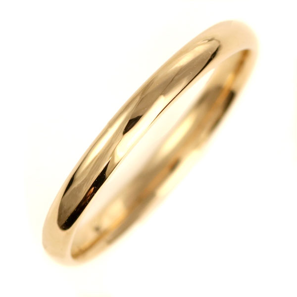 結婚指輪 マリッジリング 18金 ゴールド 甲丸 天然石 ムーンストーン 