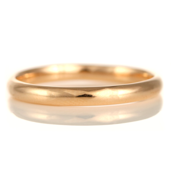 結婚指輪 マリッジリング K18ピンクゴールド つやあり メンズ