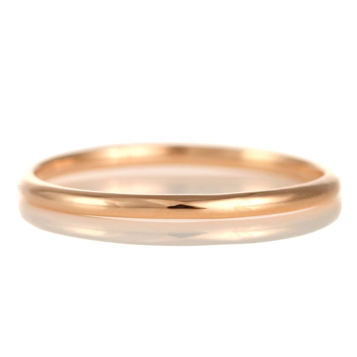 結婚指輪 マリッジリング 18金 ピンクゴールド 甲丸 レディース