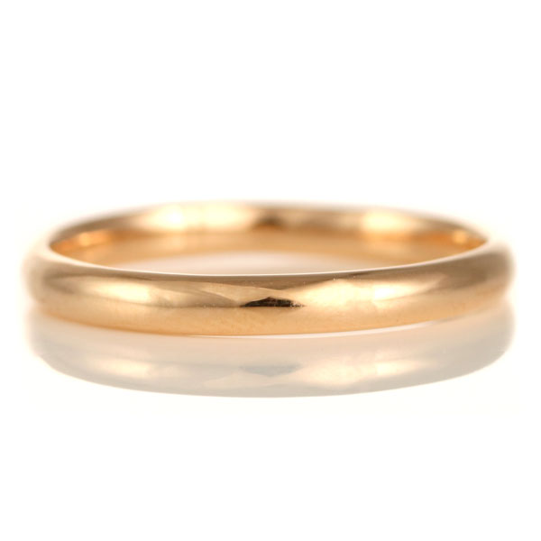結婚指輪 マリッジリング 18金 ピンクゴールド 甲丸 レディース