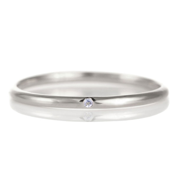 結婚指輪 マリッジリング プラチナ 甲丸 天然石 タンザナイト