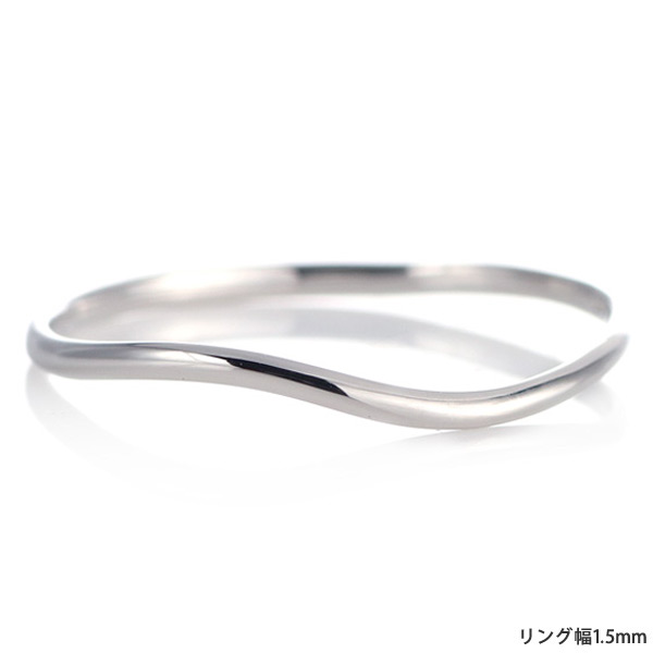 結婚指輪 マリッジリング プラチナ 甲丸 ウェーブ レディース | J125-05001600 | SUEHIRO