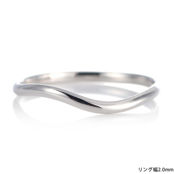 結婚指輪 マリッジリング プラチナ 甲丸 ウェーブ
