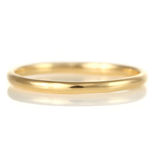 イエローゴールド ストレート マリッジリング 結婚指輪