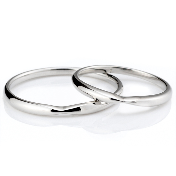 【2本セット】プラチナ シンプル リング 結婚指輪 マリッジリング
