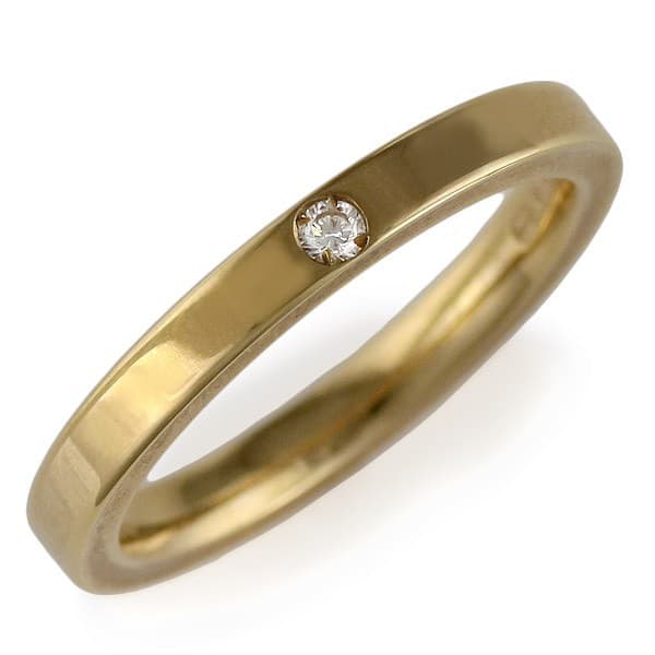 マリッジリング 結婚指輪 K18 イエローゴールド 18金 ダイヤモンド 