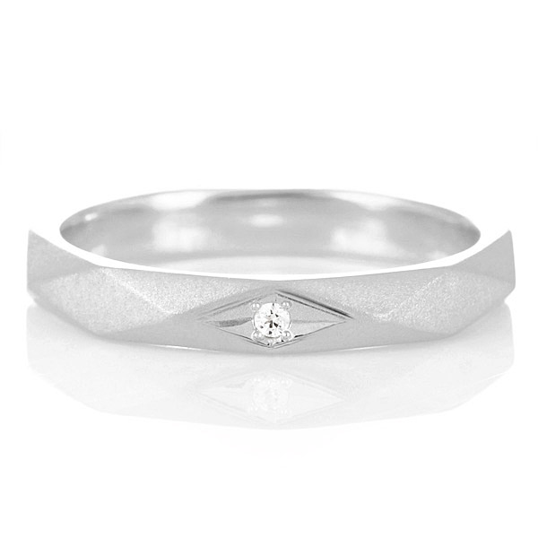 PRISM プリズムPt950 ダイヤモンド1石入 結婚指輪 マリッジリング