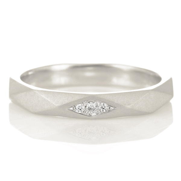 PRISM プリズムPt950 ダイヤモンド3石入 結婚指輪 マリッジリング