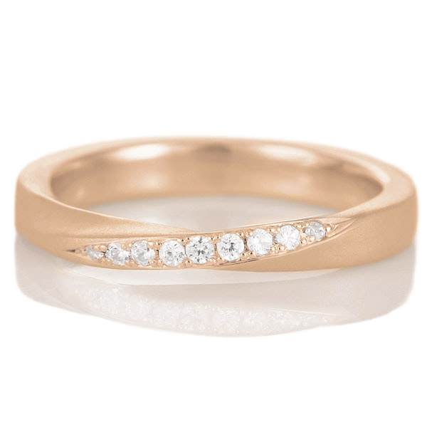 INFINITY インフィニティ K18ピンクゴールド ダイヤモンド9石入 結婚指輪 マリッジリング