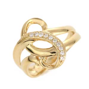 ダイヤモンド リング 指輪 18金 スイート エタニティ 10個のダイヤモンド 結婚10周年