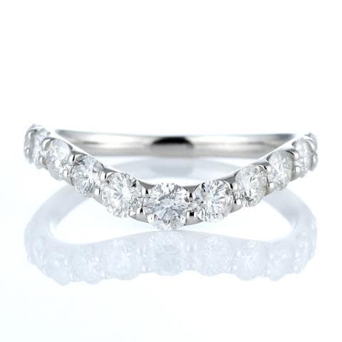 プラチナ ダイヤモンド ハーフエタニティリング 婚約指輪 エンゲージ