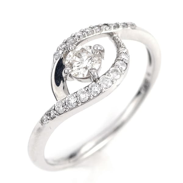 プラチナ ダイヤモンド エタニティ リング指輪  0.3カラット ウエーブ