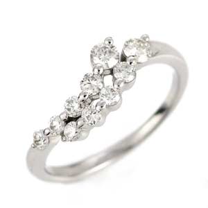 ダイヤモンド リング 指輪 プラチナ スイート エタニティ 10個のダイヤモンド 結婚10周年