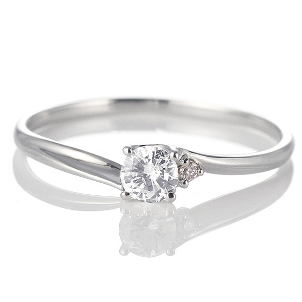 プラチナ ダイヤモンド×ピンクダイヤモンド リング 婚約指輪 エンゲージリング