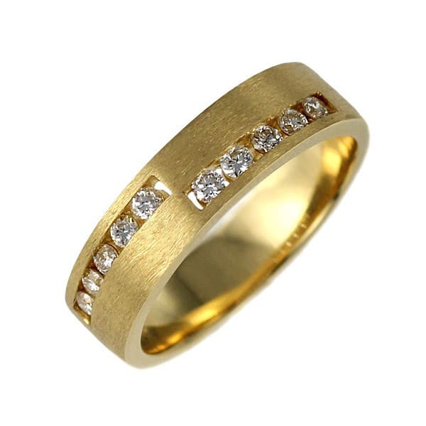 メンズ ダイヤモンド リング 指輪 イエローゴールド 18金 ダイヤモンド 