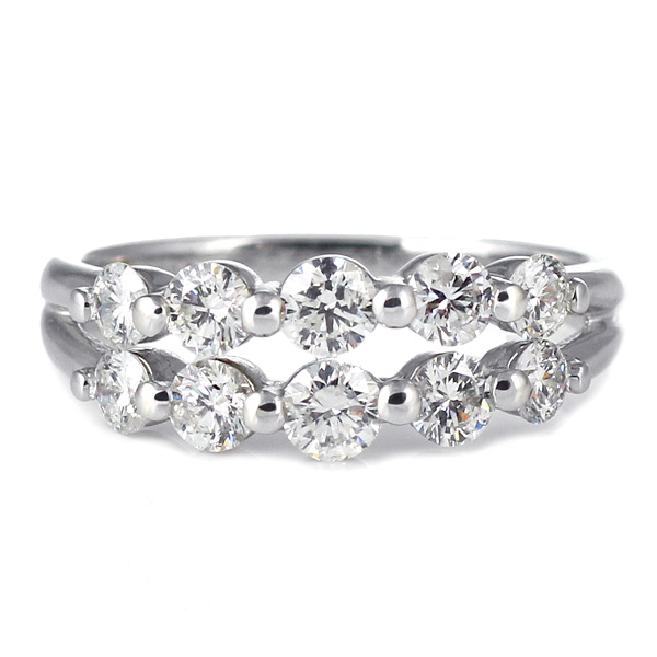 ダイヤモンドプラチナリング 指輪 ダイヤモンド 1カラット スイート エタニティ 結婚 婚約 10年目 記念 | L115-050005