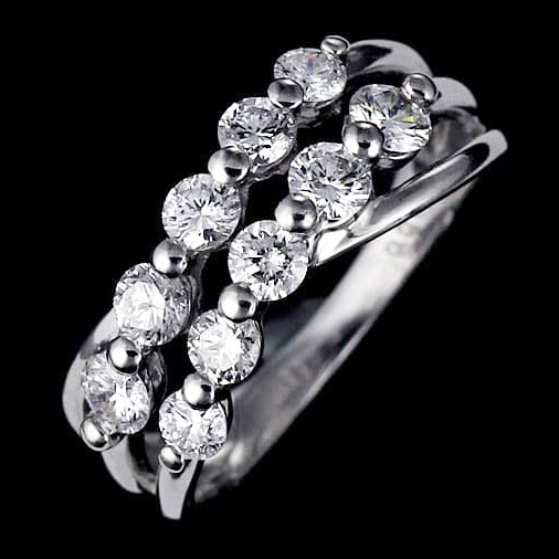 ダイヤモンドプラチナリング 指輪 ダイヤモンド 1カラット スイート エタニティ 結婚 婚約 10年目 記念