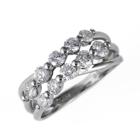 ダイヤモンドプラチナリング 指輪 ダイヤモンド 1カラット スイート エタニティ 結婚 婚約 10年目 記念