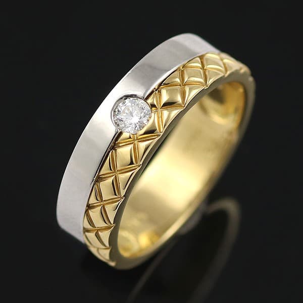 メンズ リング プラチナ 指輪 ファッションリング ダイヤモンド ゴールド