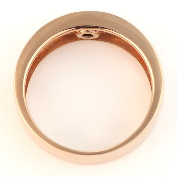 メンズ リング K18 ピンクゴールド ブラックダイヤモンド L137 Suehiro