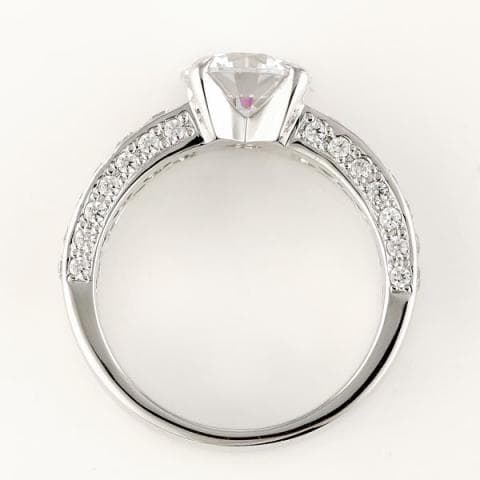 2カラット ダイヤモンド リング 指輪 プラチナ900 大粒 ダイヤ パヴェ