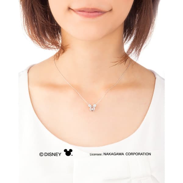 ディズニー ミッキー ダンシングストーン ネックレス 揺れる ブランド ギフト レディース アクセサリー M101 Suehiro