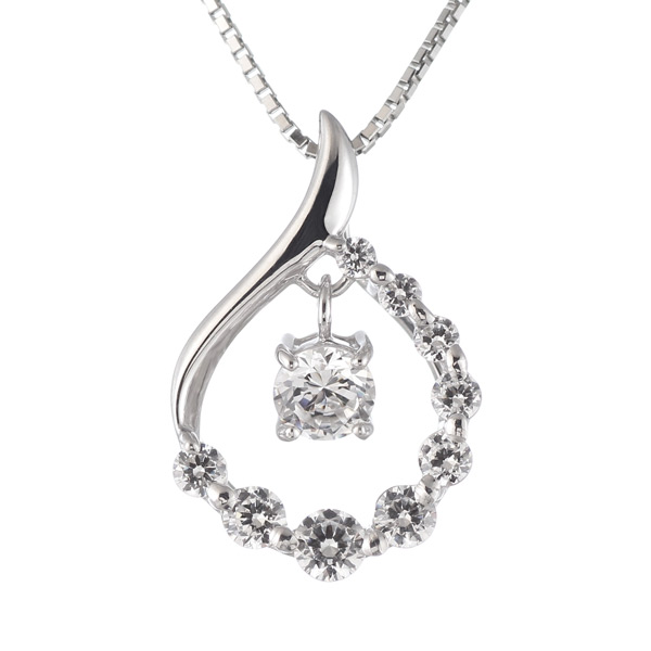 プラチナ スイートエタニティ ダイヤモンド 10個 ネックレス | M101 