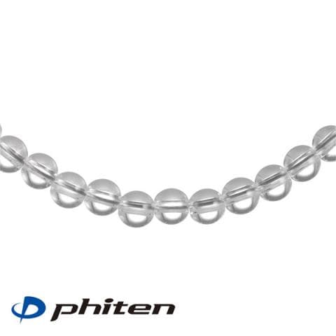 ファイテン phiten 正規品 水晶ネックレス 5mm玉 40cm AQ808051