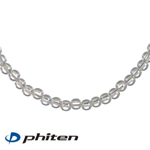 ファイテン phiten 正規品 水晶ネックレス 8mm玉 40cm AQ812051