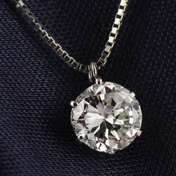 プラチナ ダイヤモンド ネックレス ソリティア 一粒 大粒 レディース ネックレス 1カラット ダイヤモンド ネックレス