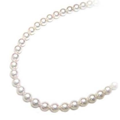 真珠 パール 6月誕生石 パール 花珠範疇真珠パールネックレス 真珠 7-7.5mm