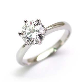 【鑑定書付】 一粒ダイヤモンド プラチナ リング エンゲージリング 婚約指輪